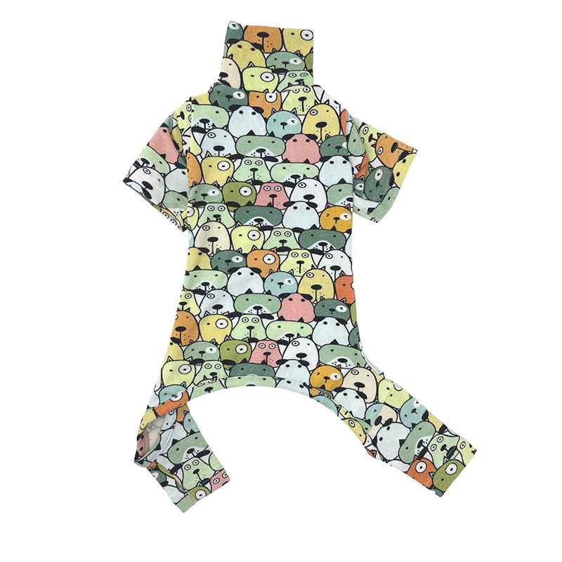 Cartoon Dog Faces Printed PJ